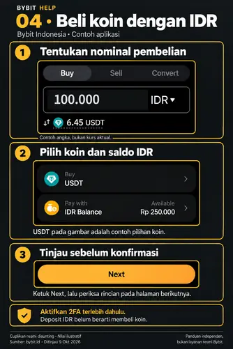 Beli koin dengan IDR